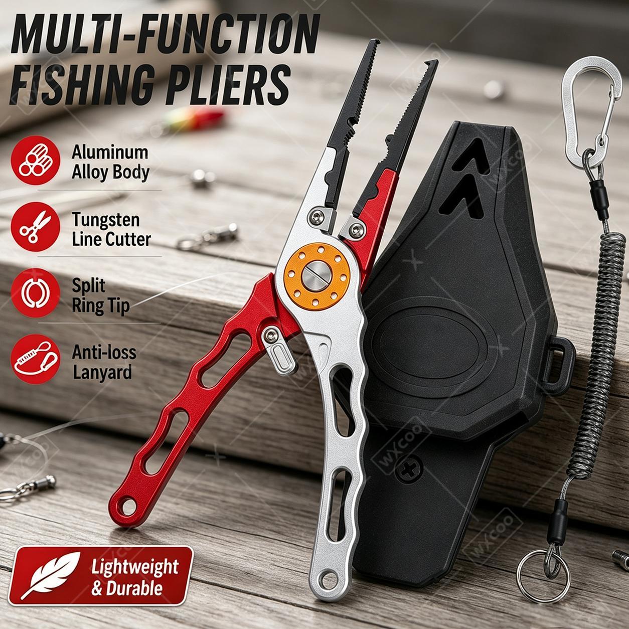 Fishing Hook Remover - Szczypce do kółek łączników WXCOO, narzędzie