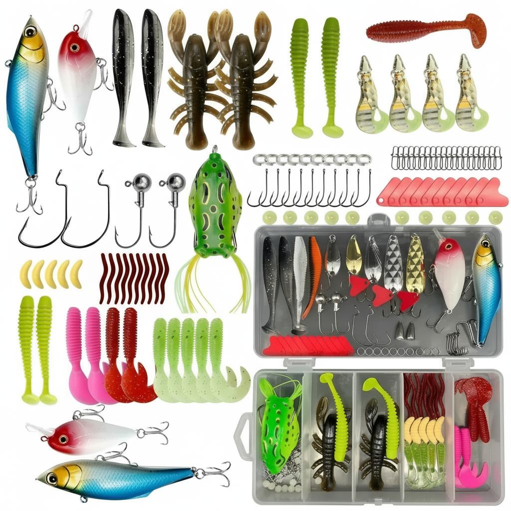 Fishing Hook Jig - 133-częściowy zestaw przynęt wędkarskich premium w