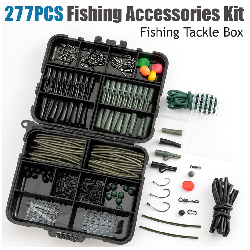 Fishing Hook Assortment - Zestaw haczyków z krętlikami, odporny na
