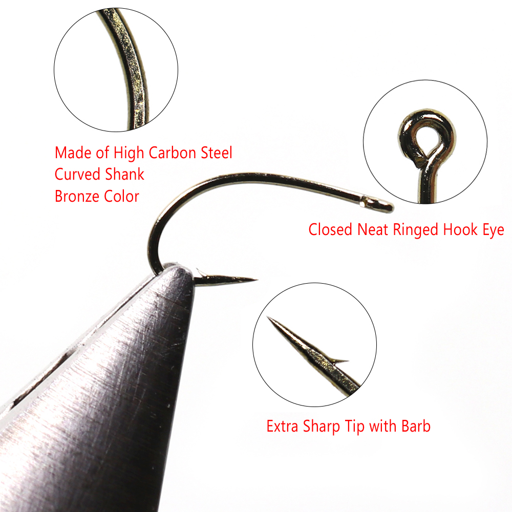 Bimoo 50/100/200 SZT # 12 ~ #  – Fishing Hook Barbless recenzja i cena
